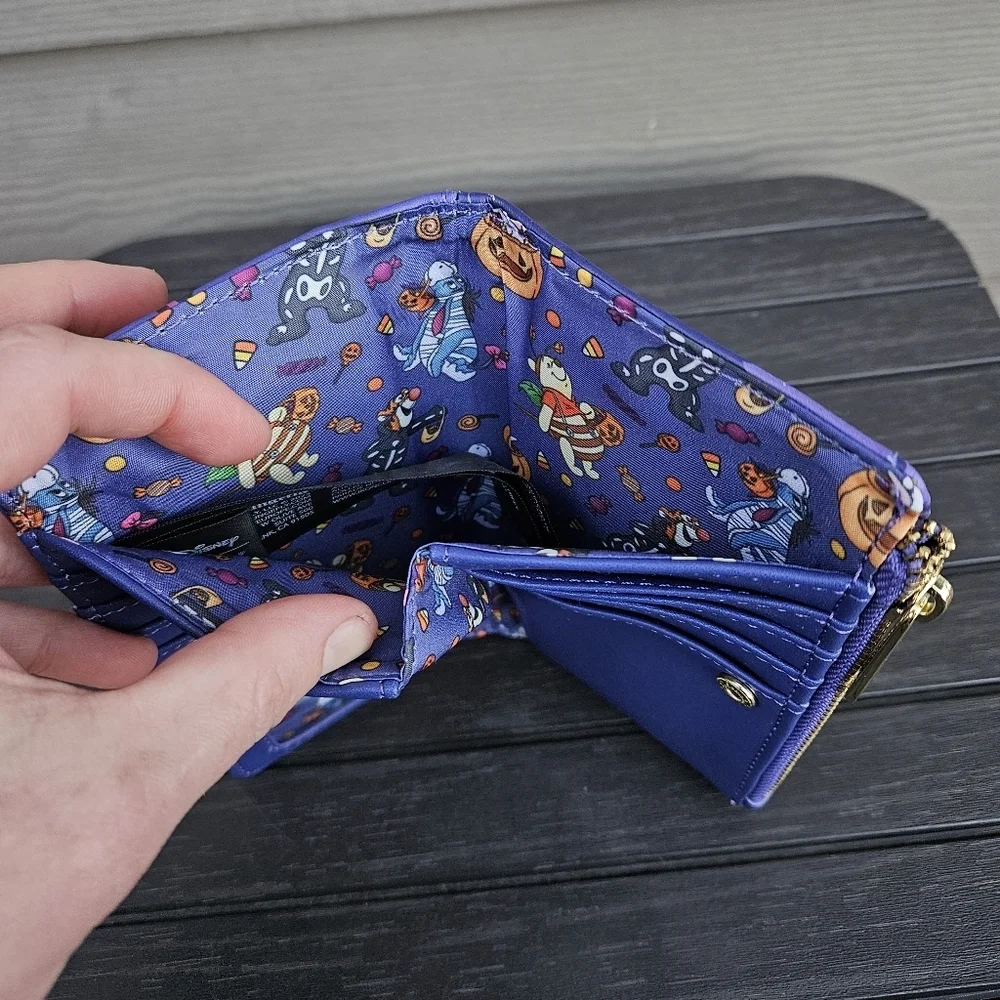 Loungefly Disney Winnie the Pooh Trick-or-Treat Wallet Halloween Purple NEW